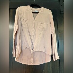 love, Fire Light Pink Button-Down Shirt